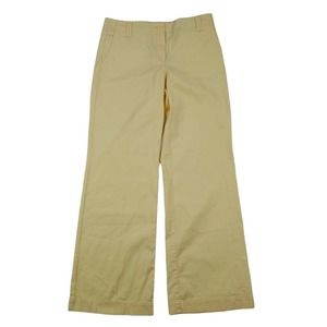 CC - Ann Taylor Loft Womens Dress Pants Trousers SZ 6 Solid Yellow Flare NWT
